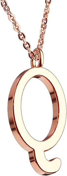 Star Piercing Kette rosegold Anhänger Buchstabe Q (ohne Messing, Chirurgenstahl 316L)