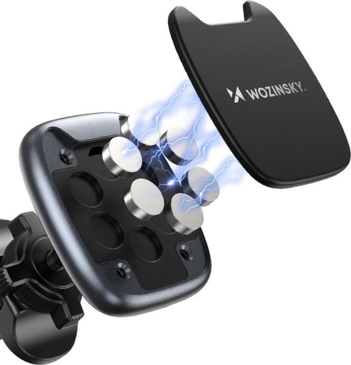 Actual product image Wozinsky WUMTK magnetic phone holder for car air vent - black