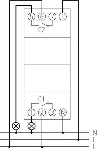 Actual product image Grässlin Channels = 2 digital timers DIN rail, 2 changeover contacts