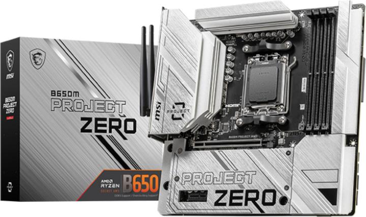 Produktbild MSI B650M PROJECT ZERO (AM5, AMD B650, mATX)