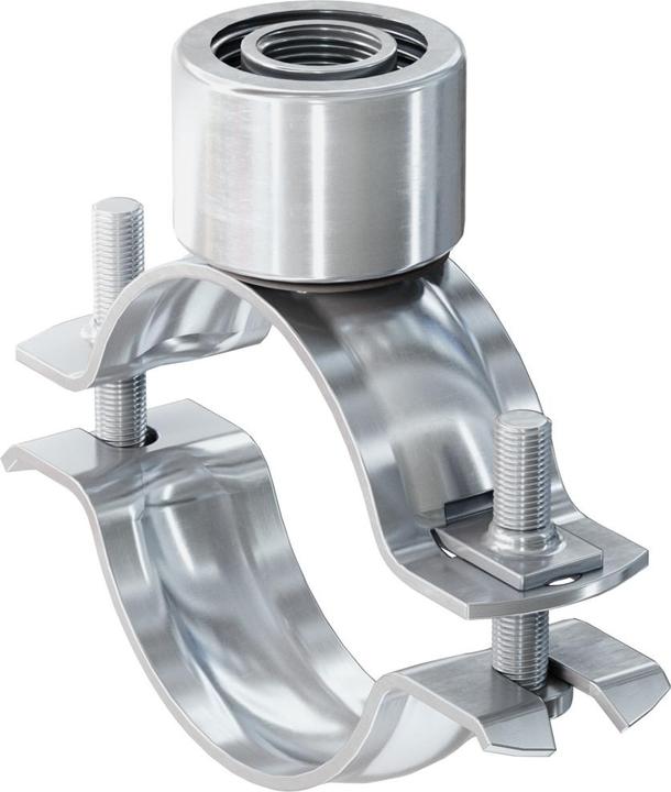 Fischer 500719, Pipe clamp, Steel, 48 - 56 mm, 3.81 cm (1.5"), Zinc steel, 1 kN
