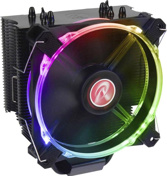Actual product image Raijintek Leto CPU Cooler, black, RGB LED (155 mm)