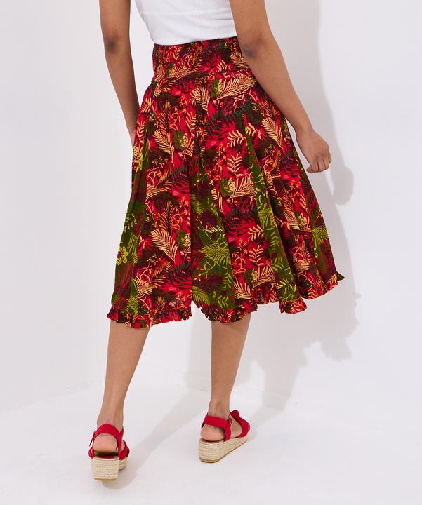 Actual product image Joe Browns Palm Print Godet Skater Skirt (40)