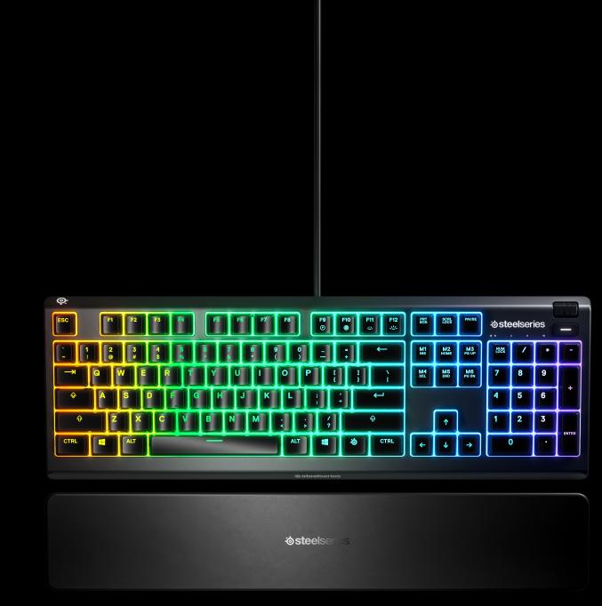 Actual product image SteelSeries Gaming keyboard Apex 3, US layout (US, Cable)