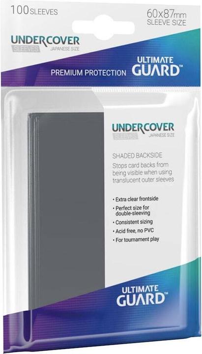 Actual product image Ultimate Guard UGD010765 - Undercover 100 Kartenhüllen japanische Grösse, grau
