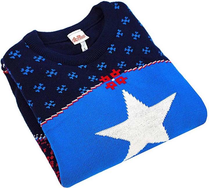 Immagine prodotto Captain America Felpa con design natalizio (M)