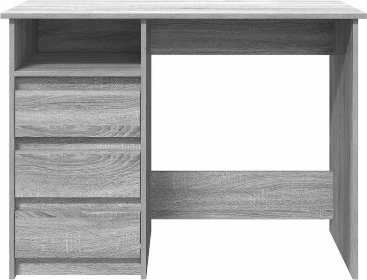 Produktbild VidaXL Schreibtisch Grau Sonoma 102x50x75 cm Holzwerkstoff Bürotisch Tisch (102 x 50 x 75 cm)