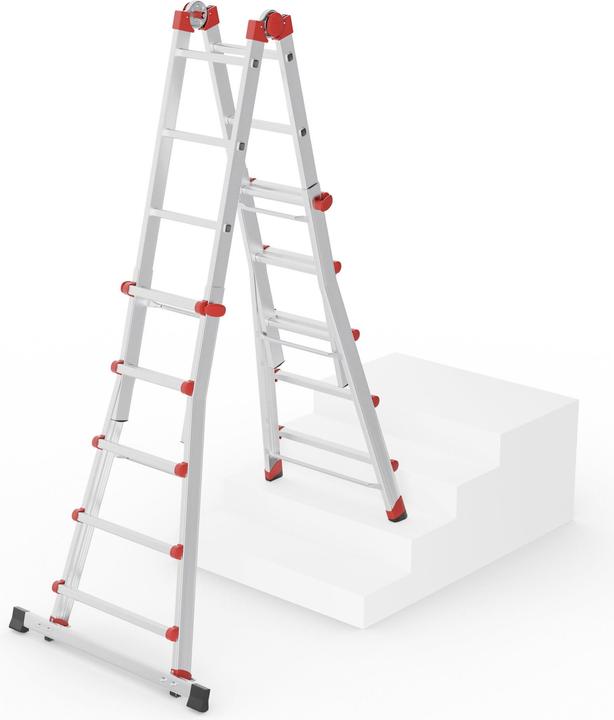 Produktbild Hailo Mulitfunktions-Teleskopleiter (Stehleiter, Teleskopleiter, Mehrzweckleiter, 24 cm)
