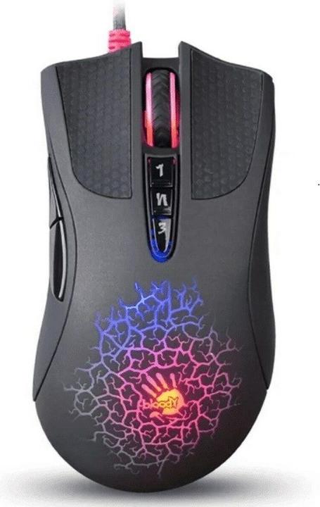 Produktbild A4Tech Bloody A90A Blazing, 6200DPI, optinė, 8kl., su laidu USB, juoda, do gry, V-Track, CORE3 (Kabelgebunden)