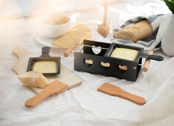 Actual product image Rosenstein & Söhne Tea light raclette for 2 people, with scrapers and tea lights