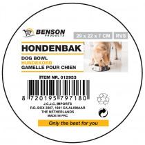 Image du produit Benson Gamelle pour chien SS 29 x 22 x 7 cm