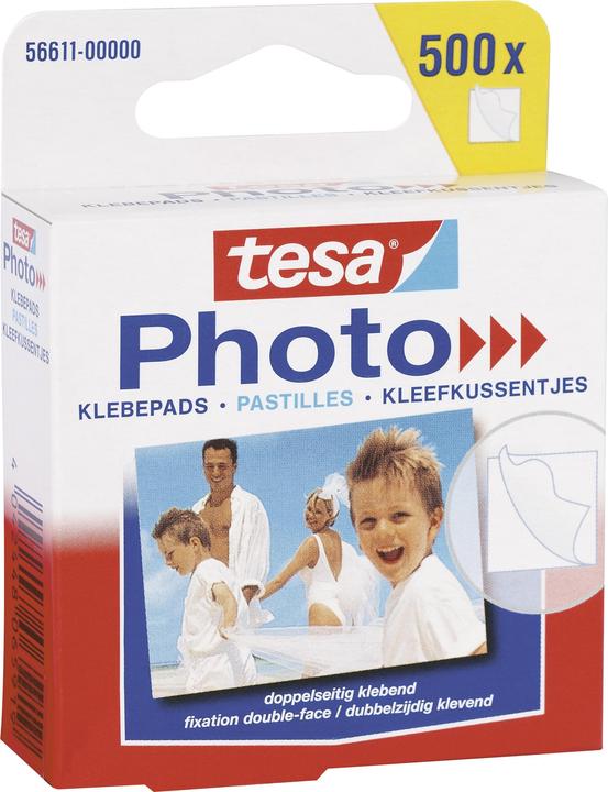 tesa Foto Klebepads, selbstklebend, 500 Fotoecken