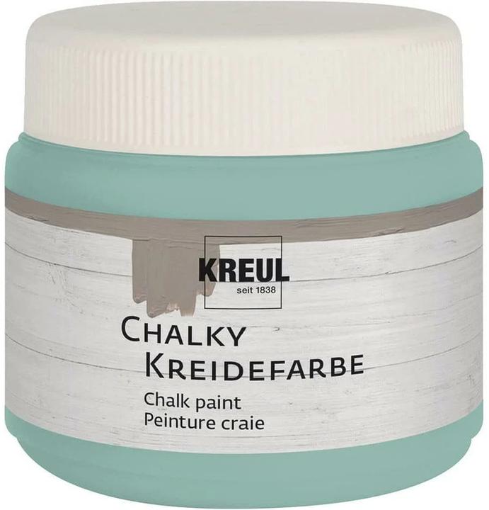 Kreul Kreidefarbe Chalky, Ice Mint,150 ml (Weiss, Silber, Mint, Grün, 150 ml)