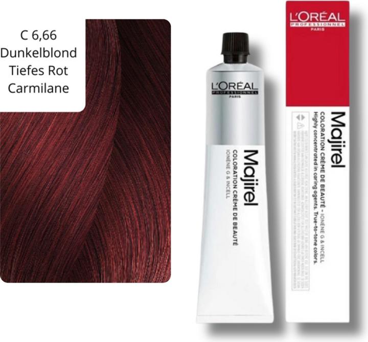 Produktbild L'Oréal Professionnel Majirouge (6.66 dunkelblond tiefes rot)
