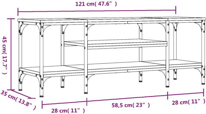 Produktbild VidaXL Marijo (121 x 35 x 45 cm)