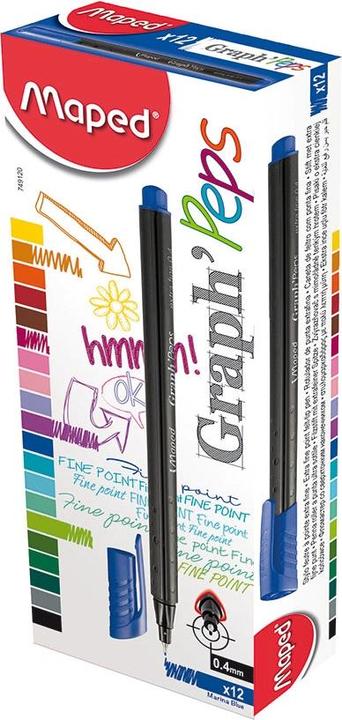 Actual product image Maped Fineliner Graph'Peps, blue (Blue, 1 x)