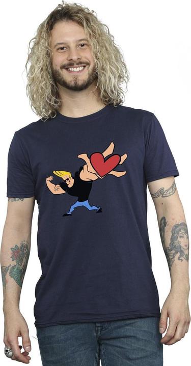 Immagine prodotto Johnny Bravo Heart Present Maglietta Uomo (L)