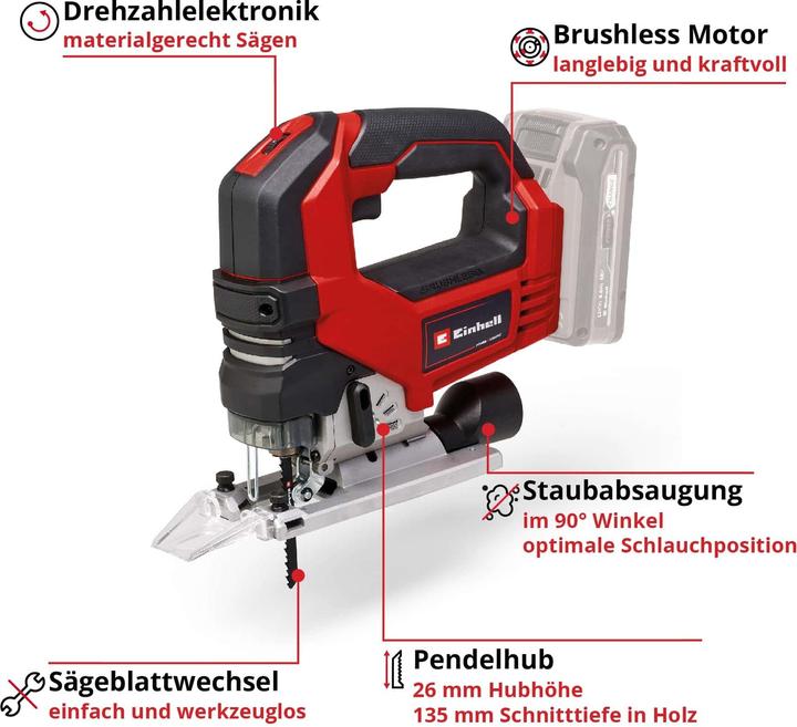 Actual product image Einhell TP-JS 18/135 Li BL