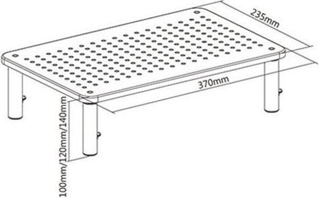 Produktbild Gembird MS-TABLE-01 monitor mount / stand Black Desk