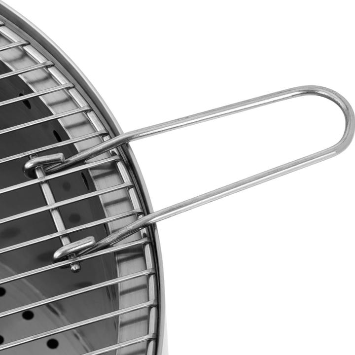 Produktbild Uniprodo Feuerschale Edelstahl 55x55x48 cm mit Grillrost & Aufbewahrungstasche Feuerkorb (54.90 cm)
