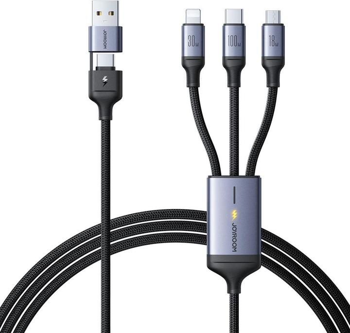 Joyroom USB tipo C, USB tipo A - USB tipo C, Micro USB B, Lightning (1.50 m, USB 2.0, 100 W)