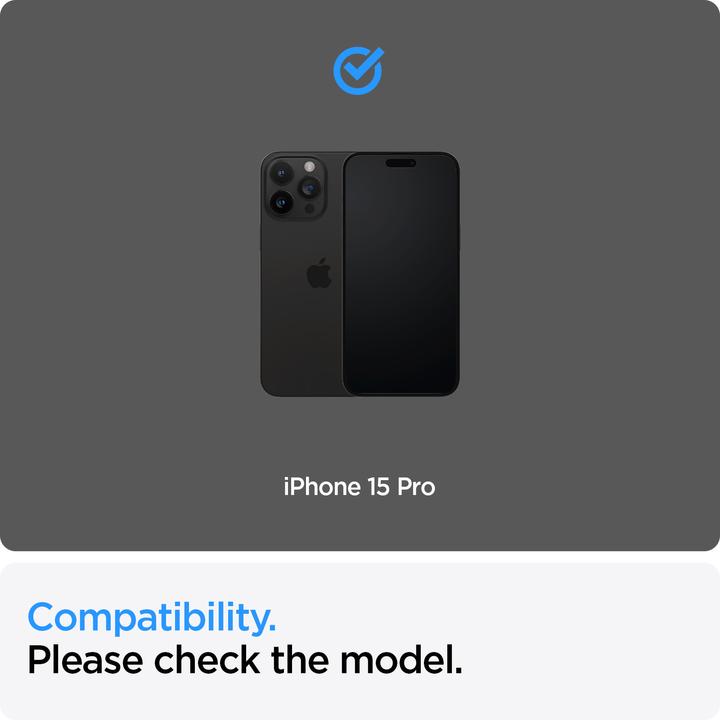 Image du produit Spigen VERRE TREMPÉ ALM GLASS FC 2-PACK IPHONE 15 PRO NOIR (2 pièce(s), Apple iPhone 15 Pro)