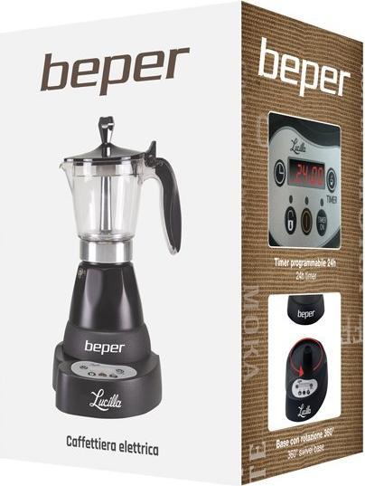 Actual product image Beper BC.041N- electric espressomachine- 3 koffiekopjes