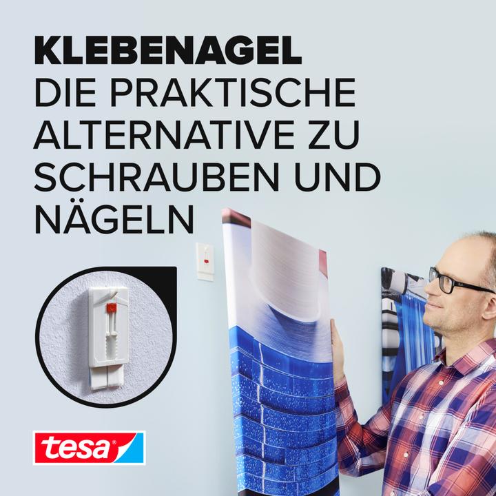 Image du produit tesa Klebehaken Verstellbarer Klebenagel für Tapeten und Putz (en anglais)