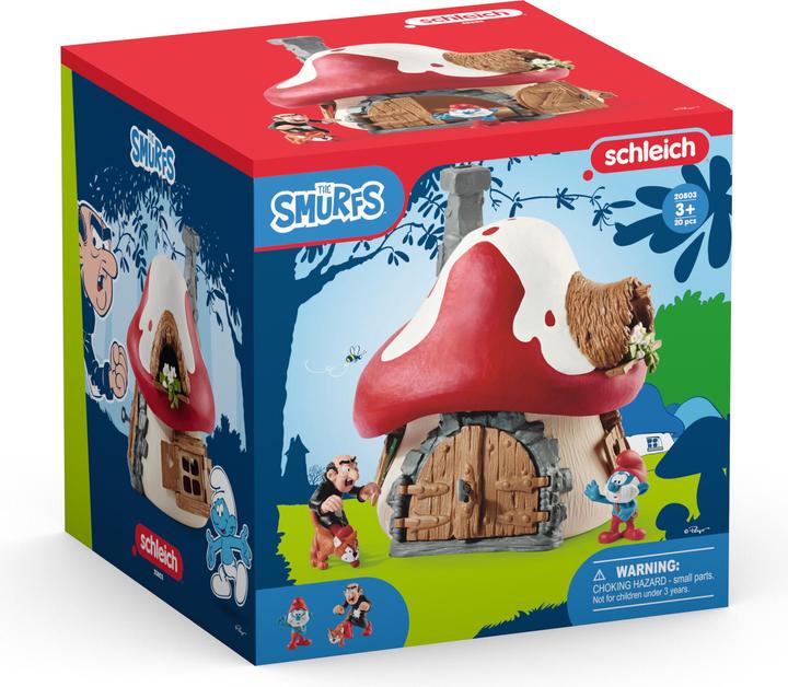 Schleich Smurf House with Smurfs