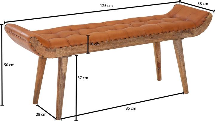 Produktbild FineBuy Sitzbank (125 cm)