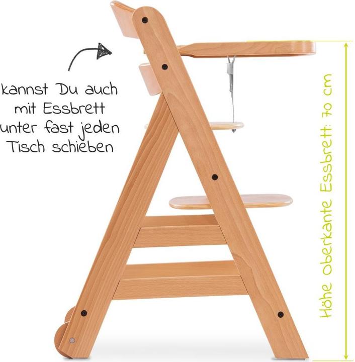 Actual product image Hauck Highchairs Highchair Alpha Move Nature - in economy set incl. (Highchair)