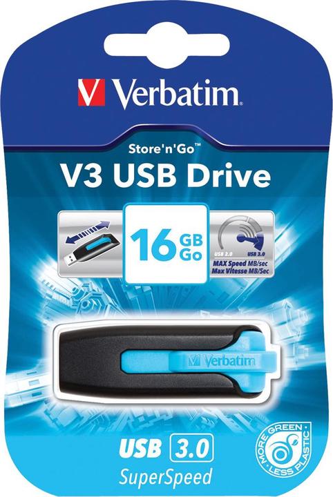 Actual product image Verbatim Store n Go V3 USB Drive (16 GB, USB-A)