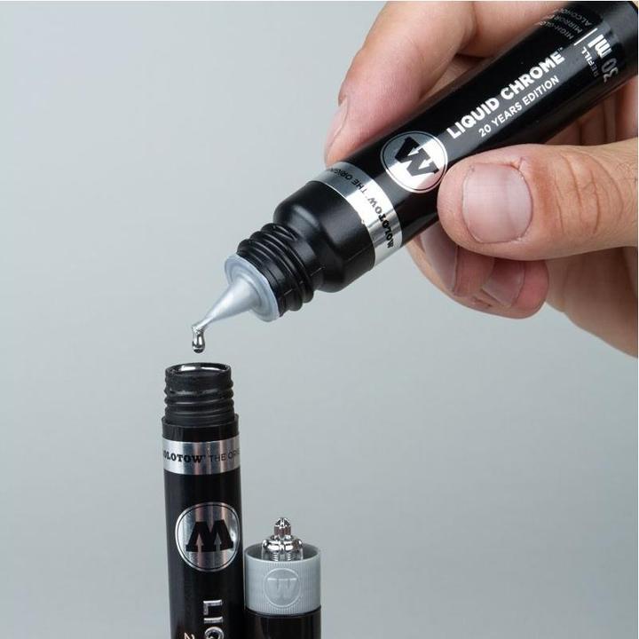 Actual product image Molotow Divers - Refill Liquid Chrome 30ml (Refill unit)