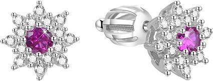 Immagine prodotto Beneto Orecchini scintillanti in argento per fiori AGUP1444S (L)