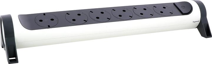 Actual product image Legrand Rotatable socket strip 6x socket, without cable white-black 694547 (6 x, CEE 32/3)