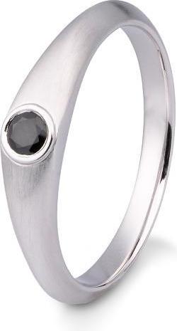 Breuning RING - BRILLANT 0,15 Ct. schwarz (69, 750/18 K Gold)
