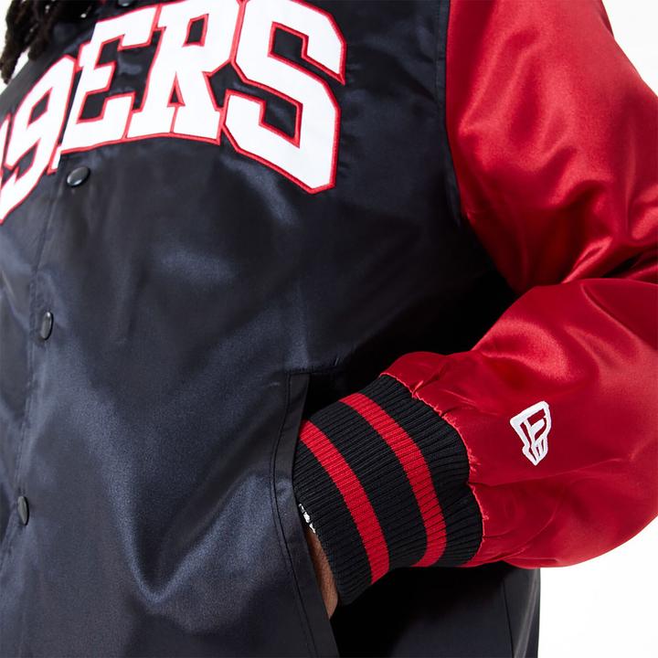 Actual product image New Era Varsity Satine Bomber Veste San Francisco 49ers (M)