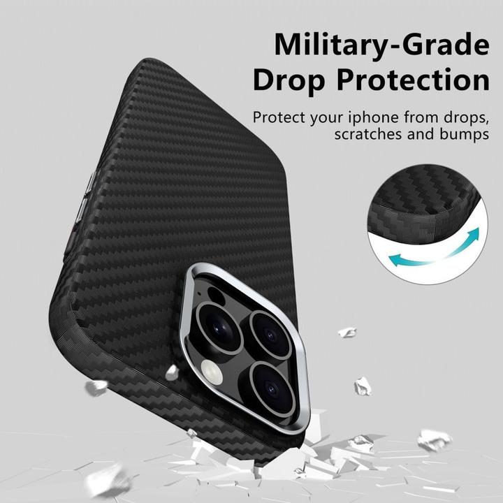 Produktbild Tech-Protect Ion Carbon MagSafe Case für iPhone 15 - Schwarz (Apple iPhone 15)