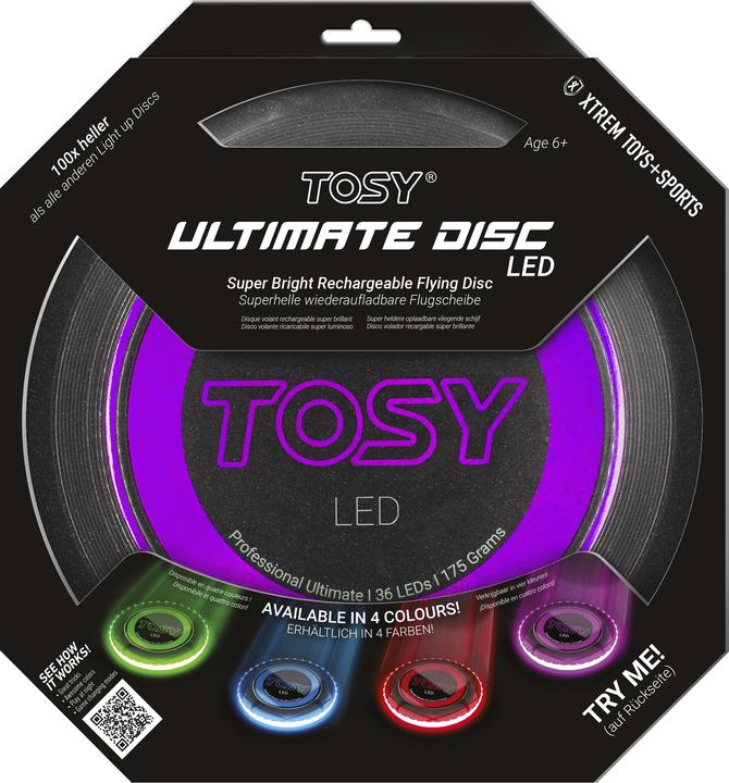 Actual product image Tosy Frisbee purple LED