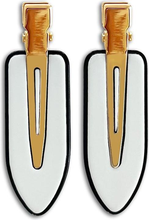 Vanessa Beauty Seamless Clips - White/Gold Set (Haargummi, Schmuck)