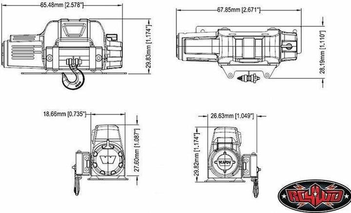 Produktbild Rc4Wd WARN Mini Seilwinde 9.5cti