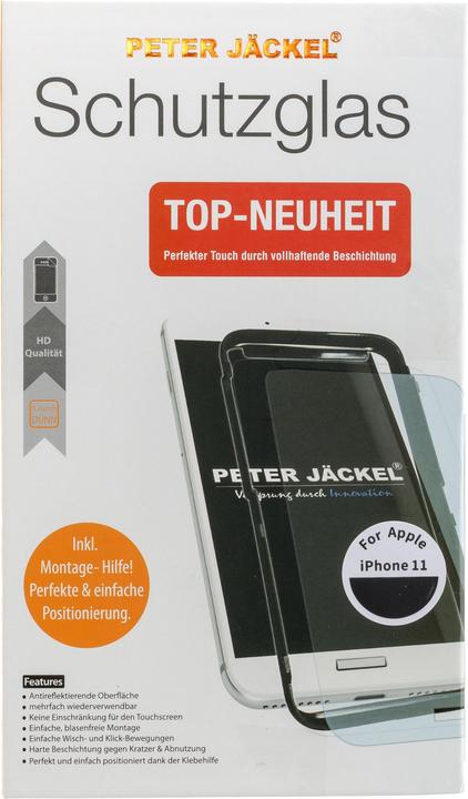 Produktbild Peter Jäckel FULL DISPLAY HD Glass FULL GLUE für Apple iPhone 11 Black (17832) (1 Stück, Apple iPhone 11)