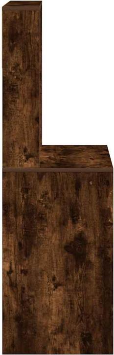 Actual product image VidaXL Desk with shelf smoked oak 100x45x140 cm wood-based material (100 x 45 x 140 cm)