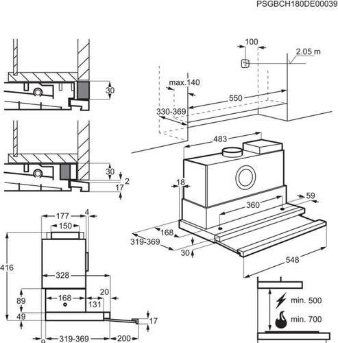 Image du produit Electrolux DAGL5545CN (Hotte îlot)