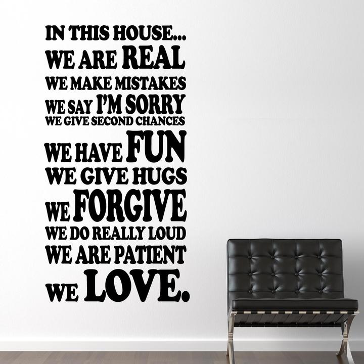 Produktbild Walplus Family Rules (60 x 120 cm)