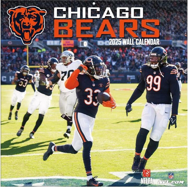 Immagine prodotto NFL - Chicago Bears - Calendario da parete della squadra 2025 30,5 x 30,5 cm (30,5 x 30,5 cm, Francese, Italiano, Spagnolo, Tedesco, Inglese)