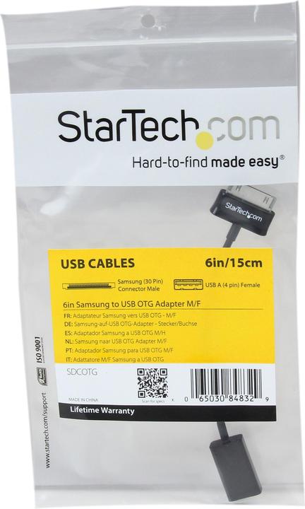 Actual product image StarTech .com USB OTG Adapter Cable for Samsung Galaxy Tab (0.15 m, USB 3.0)