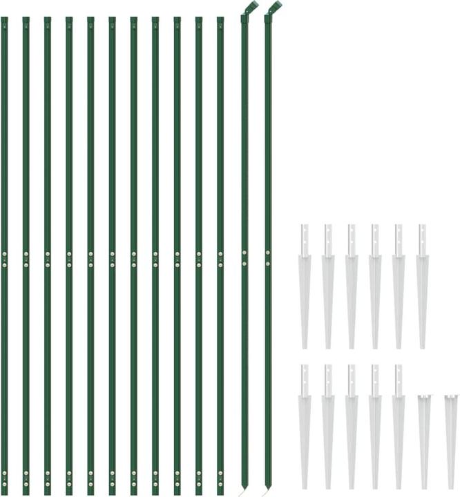 Actual product image VidaXL Maschendrahtzaun mit Bodenhülsen Grün 1,8x25 m, Farbe