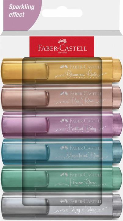 Actual product image Faber-Castell Highlighter case 6pcs Superfluo Metallic (Multicolor, 5 mm, 6 x)