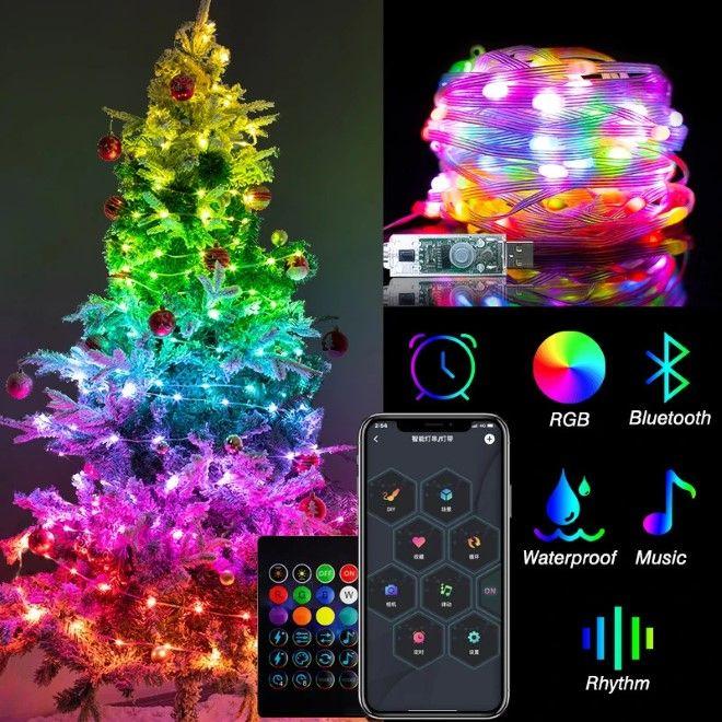Produktbild MU Classic Holly Series Smart Bluetooth Lichterkette (20 m)